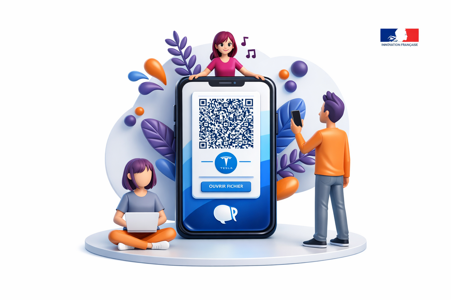 Un QR Code partagé simplement depuis un smartphone